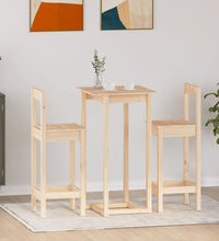 3-tlg. Bar-Set Massivholz Kiefer