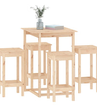 5-tlg. Bar-Set Massivholz Kiefer