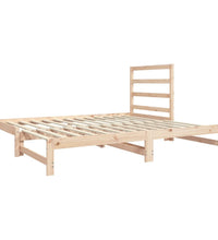 Tagesbett Ausziehbar 2x(90x190) cm Massivholz Kiefer
