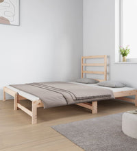 Tagesbett Ausziehbar 2x(90x190) cm Massivholz Kiefer