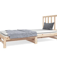 Tagesbett Ausziehbar 2x(90x190) cm Massivholz Kiefer