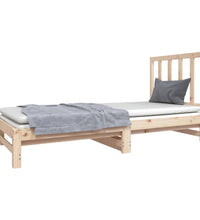 Tagesbett Ausziehbar 2x(90x190) cm Massivholz Kiefer