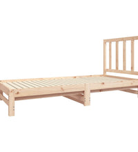 Tagesbett Ausziehbar 2x(90x190) cm Massivholz Kiefer