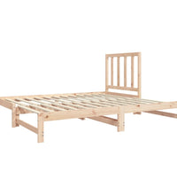 Tagesbett Ausziehbar 2x(90x190) cm Massivholz Kiefer