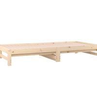 Tagesbett Ausziehbar 2x(90x190) cm Massivholz Kiefer