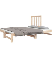Tagesbett Ausziehbar 2x(90x190) cm Massivholz Kiefer