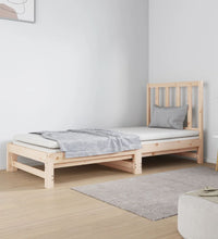 Tagesbett Ausziehbar 2x(90x190) cm Massivholz Kiefer