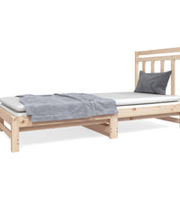 Tagesbett Ausziehbar 2x(90x190) cm Massivholz Kiefer