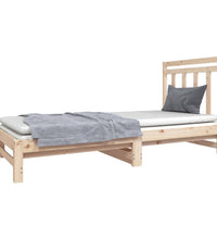 Tagesbett Ausziehbar 2x(90x190) cm Massivholz Kiefer