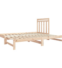 Tagesbett Ausziehbar 2x(90x190) cm Massivholz Kiefer