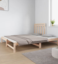 Tagesbett Ausziehbar 2x(90x190) cm Massivholz Kiefer