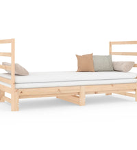 Tagesbett Ausziehbar 2x(90x190) cm Massivholz Kiefer