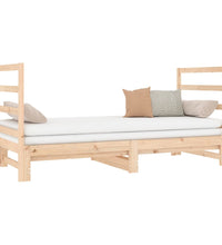 Tagesbett Ausziehbar 2x(90x190) cm Massivholz Kiefer