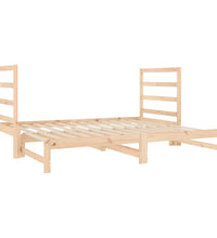 Tagesbett Ausziehbar 2x(90x190) cm Massivholz Kiefer