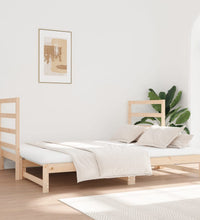 Tagesbett Ausziehbar 2x(90x190) cm Massivholz Kiefer