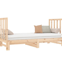 Tagesbett Ausziehbar 2x(90x190) cm Massivholz Kiefer