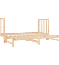 Tagesbett Ausziehbar 2x(90x190) cm Massivholz Kiefer