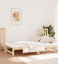 Tagesbett Ausziehbar 2x(90x190) cm Massivholz Kiefer