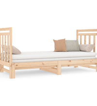 Tagesbett Ausziehbar 2x(90x190) cm Massivholz Kiefer