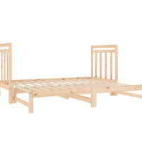 Tagesbett Ausziehbar 2x(90x190) cm Massivholz Kiefer