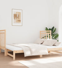 Tagesbett Ausziehbar 2x(90x190) cm Massivholz Kiefer