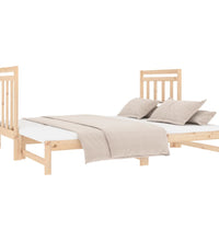 Tagesbett Ausziehbar 2x(90x190) cm Massivholz Kiefer