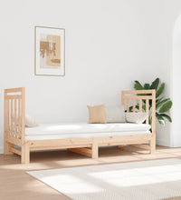 Tagesbett Ausziehbar 2x(90x190) cm Massivholz Kiefer