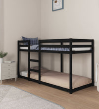 Etagenbett Schwarz 80x200 cm Massivholz Kiefer