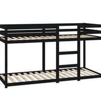 Etagenbett Schwarz 80x200 cm Massivholz Kiefer