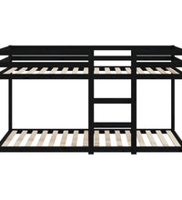 Etagenbett Schwarz 80x200 cm Massivholz Kiefer