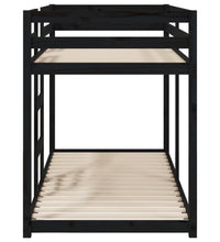 Etagenbett Schwarz 80x200 cm Massivholz Kiefer