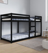 Etagenbett Schwarz 80x200 cm Massivholz Kiefer