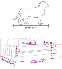 Hundebett Braun 90x53x30 cm Stoff