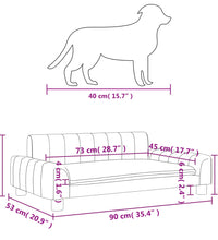 Hundebett Grau 90x53x30 cm Kunstleder