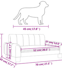 Hundebett Braun 70x45x30 cm Stoff