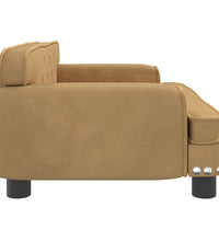 Hundebett Braun 70x45x30 cm Samt