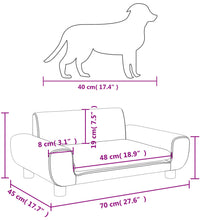 Hundebett Creme 70x45x33 cm Samt