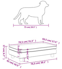 Hundebett mit Verlängerung Cappuccino 100x50x30 cm Kunstleder