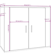 Sideboard Weiß 80x33x70 cm Holzwerkstoff