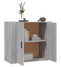 Sideboard Grau Sonoma 80x33x70 cm Holzwerkstoff