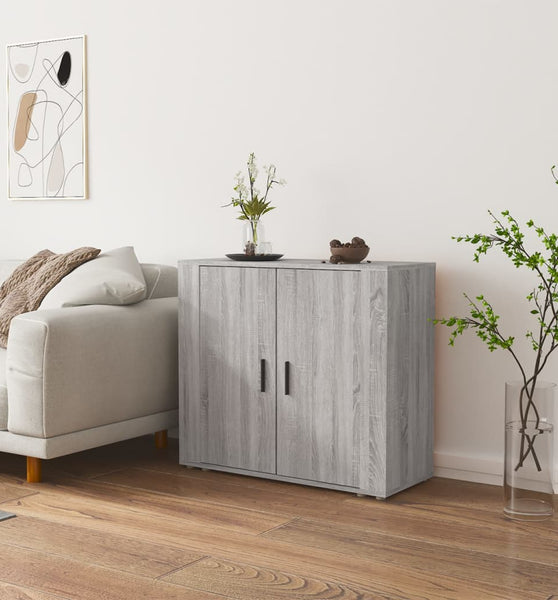 Sideboard Grau Sonoma 80x33x70 cm Holzwerkstoff