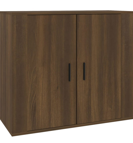 Sideboard Braun Eichen-Optik 80x33x70 cm Holzwerkstoff