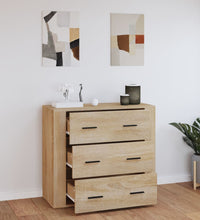 Sideboard Sonoma-Eiche 80x33x70 cm Holzwerkstoff