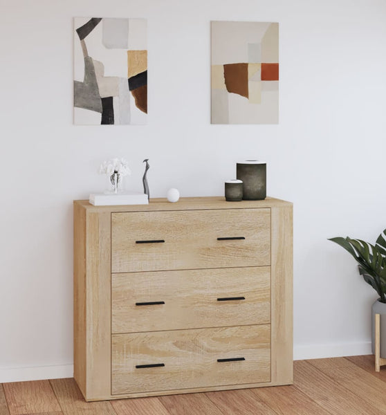 Sideboard Sonoma-Eiche 80x33x70 cm Holzwerkstoff