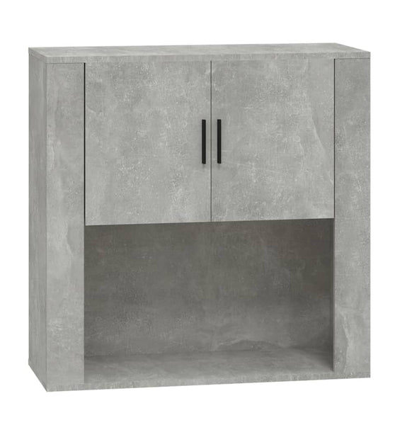 Wandschrank Betongrau 80x33x80 cm Holzwerkstoff