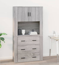 Wandschrank Grau Sonoma 80x33x80 cm Holzwerkstoff