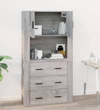 Wandschrank Grau Sonoma 80x33x80 cm Holzwerkstoff