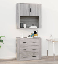 Wandschrank Grau Sonoma 80x33x80 cm Holzwerkstoff