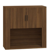 Wandschrank Braun Eichen-Optik 80x33x80 cm Holzwerkstoff