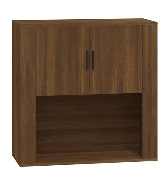 Wandschrank Braun Eichen-Optik 80x33x80 cm Holzwerkstoff